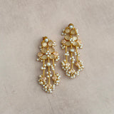 Riva Beige Crystal Drop Earrings