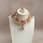 Eve Lilac Pink Crystal Necklace Set - Ahseya & Co
