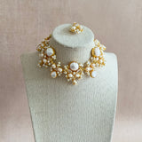 Nadine Pearl Crystal Necklace Set - Ahseya & Co