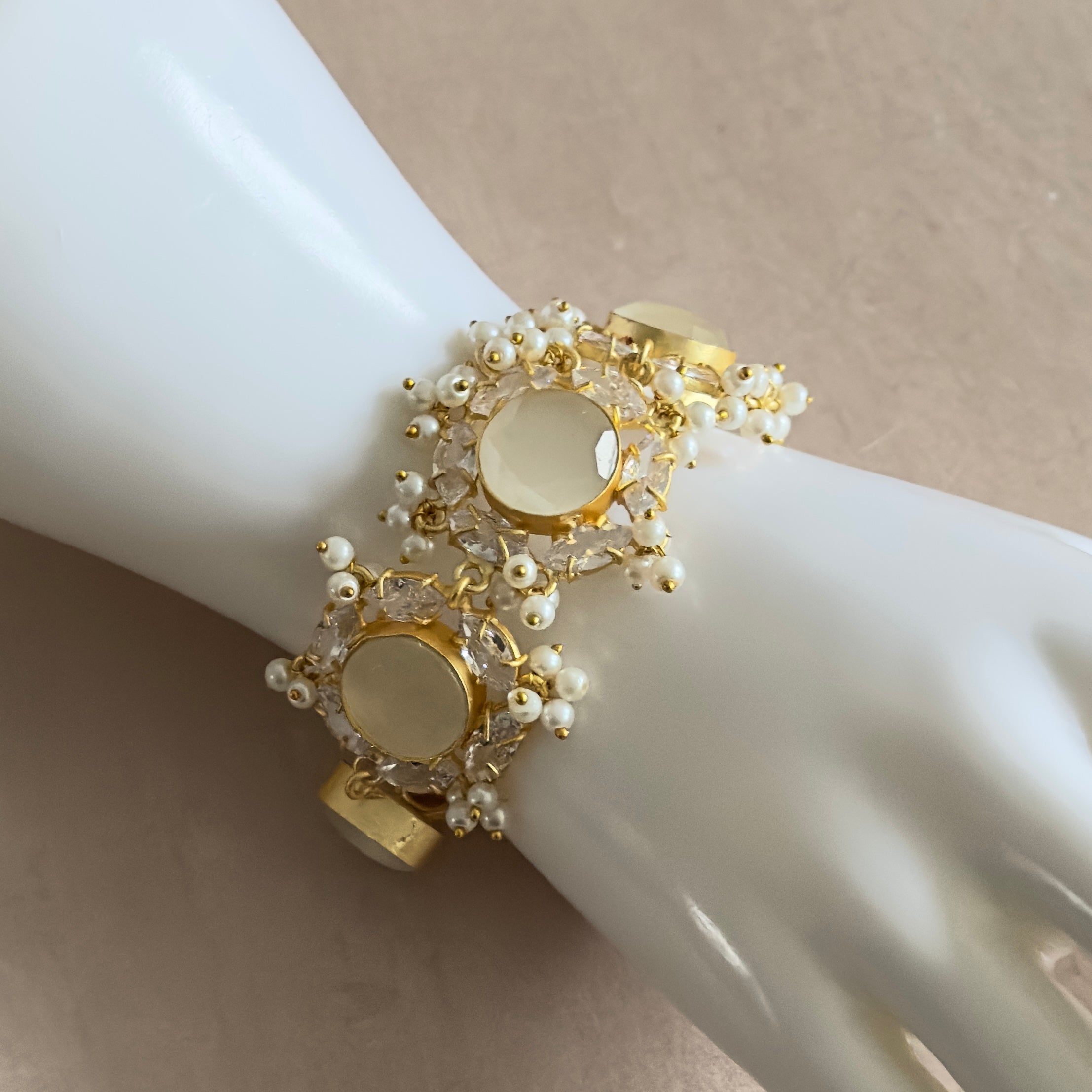 Suki Dove Grey Crystal Bracelet - Ahseya & Co
