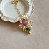 Laleh Olive PInk Tikka Set