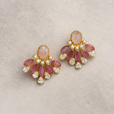 Pinky Crystal Stud Earrings