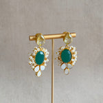 Afreen Green Drop Earrings - Ahseya & Co