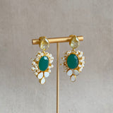 Afreen Green Drop Earrings - Ahseya & Co
