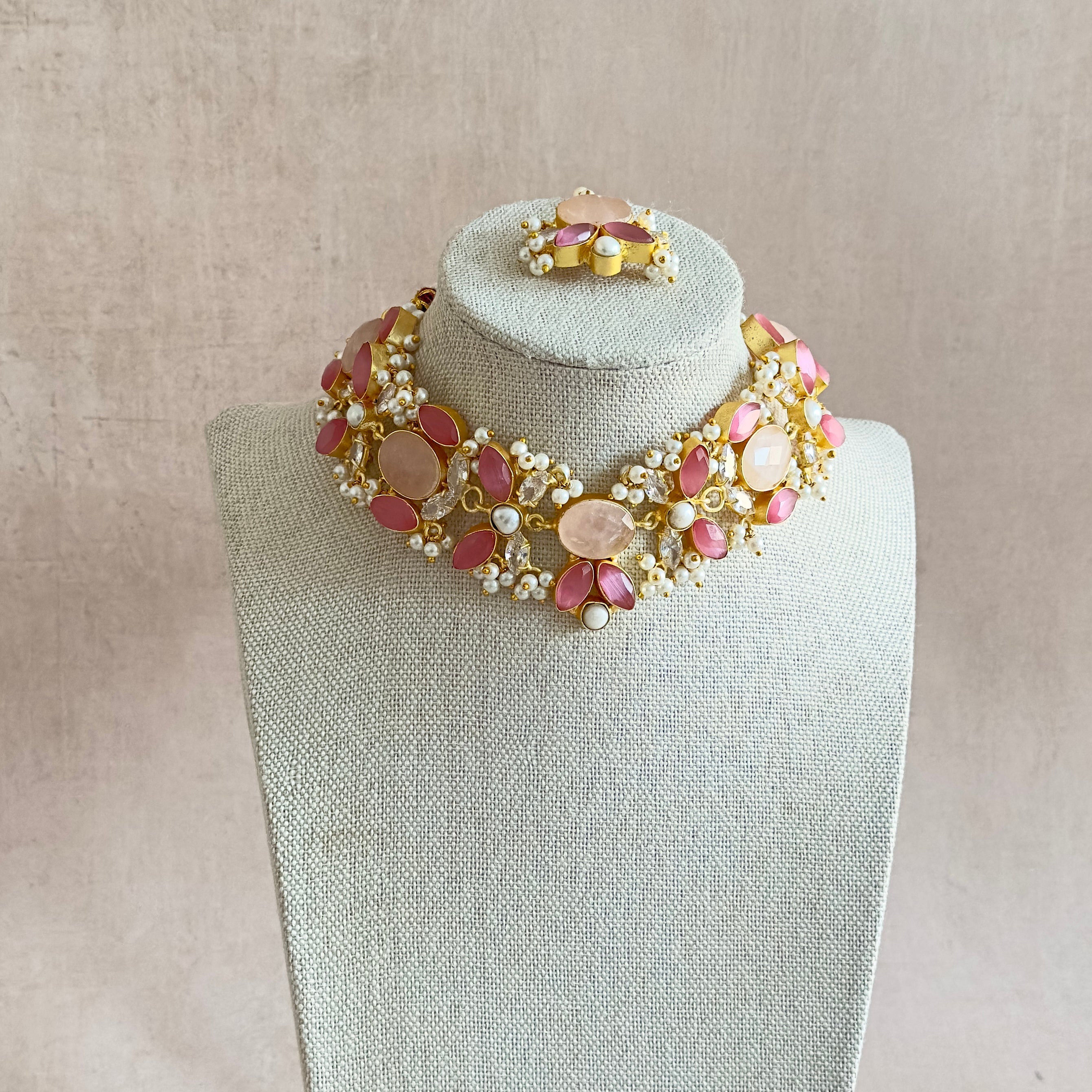 Fernessa Pink Choker Set - Ahseya & Co