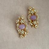Celina Lilac Kundan Stud Earrings