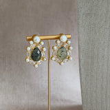 Ivette Olive Pearl Choker Set