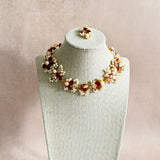 Elouise Espresso Necklace Set - Ahseya & Co