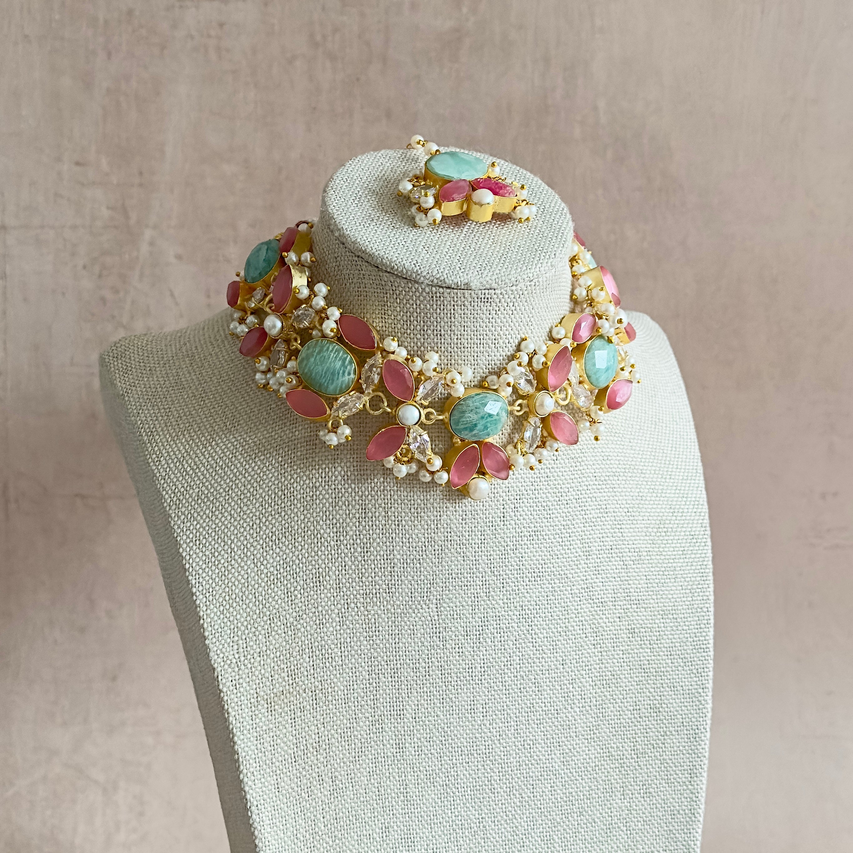 Fernessa Pink Choker Set - Ahseya & Co