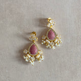 Bekka Pink Crystal Drop Earrings