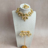 Aaliyah Olive Crystal Choker Set - Ahseya & Co