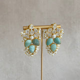 Adeeb Jade Crystal Stud Earrings - Ahseya & Co