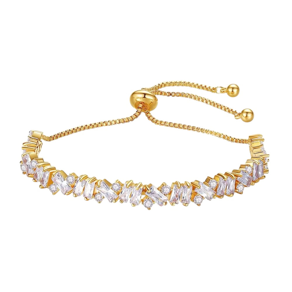 Paris Gold Crystal Bracelet - Ahseya & Co