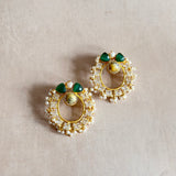 Sloane Green Crystal Stud Earrings - Ahseya & Co
