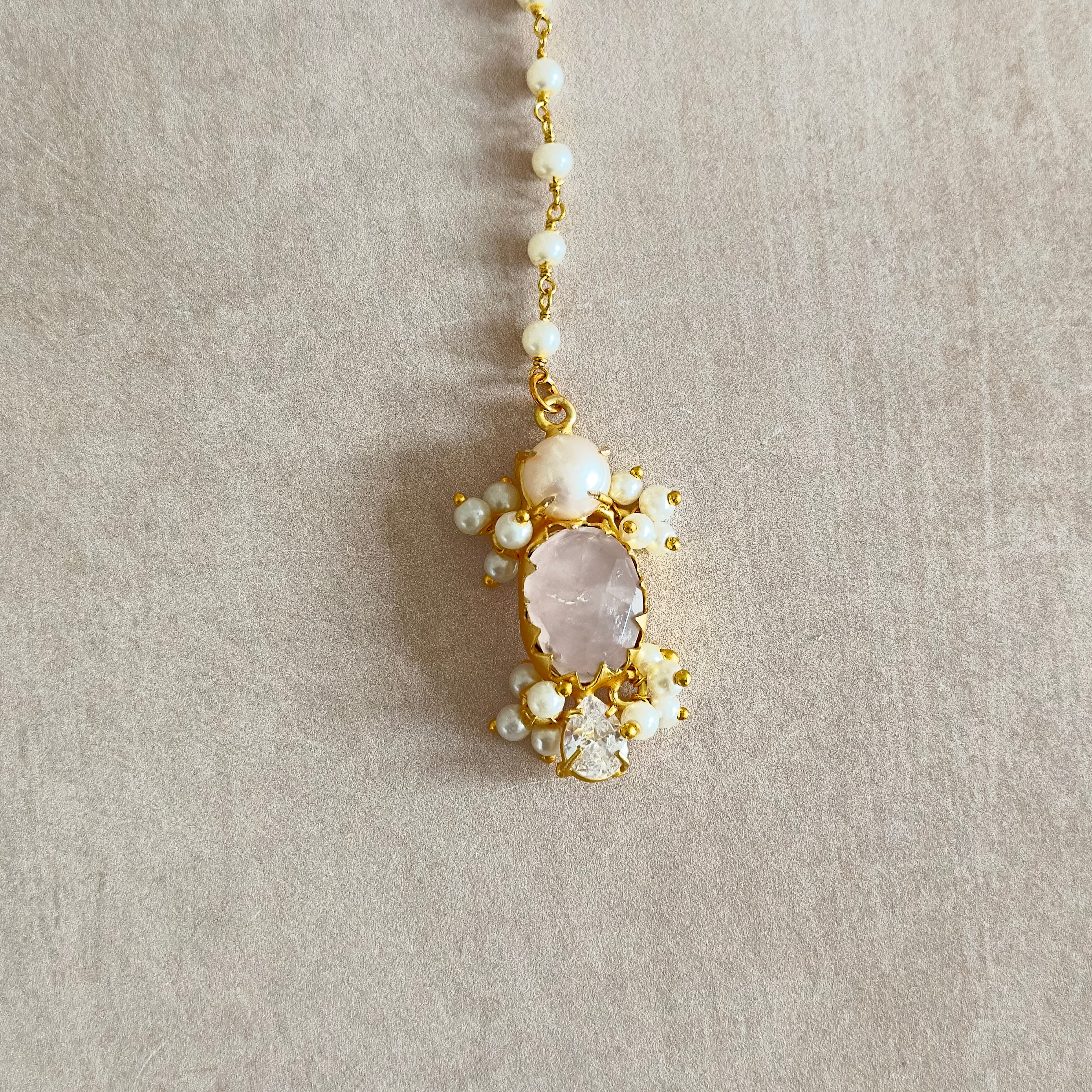 Carmen Rose Pearl Necklace Set - Ahseya & Co