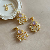 Amina Lilac Crystal Tikka Set