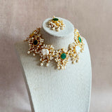 Maliha Green Pearl Choker Set