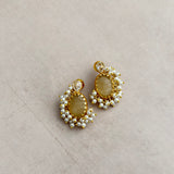 Jolie Gold Crystal Stud Earrings