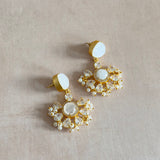 Eska White Drop Earrings - Ahseya & Co