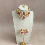 Qamara Pink Crystal Choker Set - Ahseya & Co