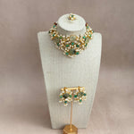 Qamara Green Crystal Choker Set - Ahseya & Co