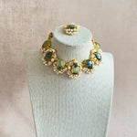 Laurel Olive Crystal Choker Set - Ahseya & Co