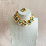 Laurel Olive Crystal Choker Set - Ahseya & Co