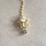 Natalia Pearl Crystal Necklace Set - Ahseya & Co