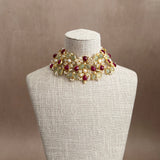 Delara Ruby Olive Necklace Set