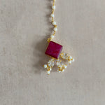 Thea Fuchsia Pearl Mala Set - Ahseya & Co