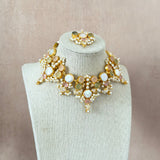 Leona Rose Pearl Crystal Necklace Set