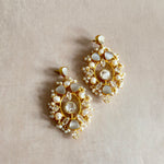 Rumiya Grey Crystal Drop Earrings - Ahseya & Co