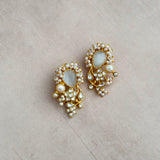 Elva Grey Kundan Stud Earrings