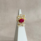 Anum Fuchsia Crystal Ring