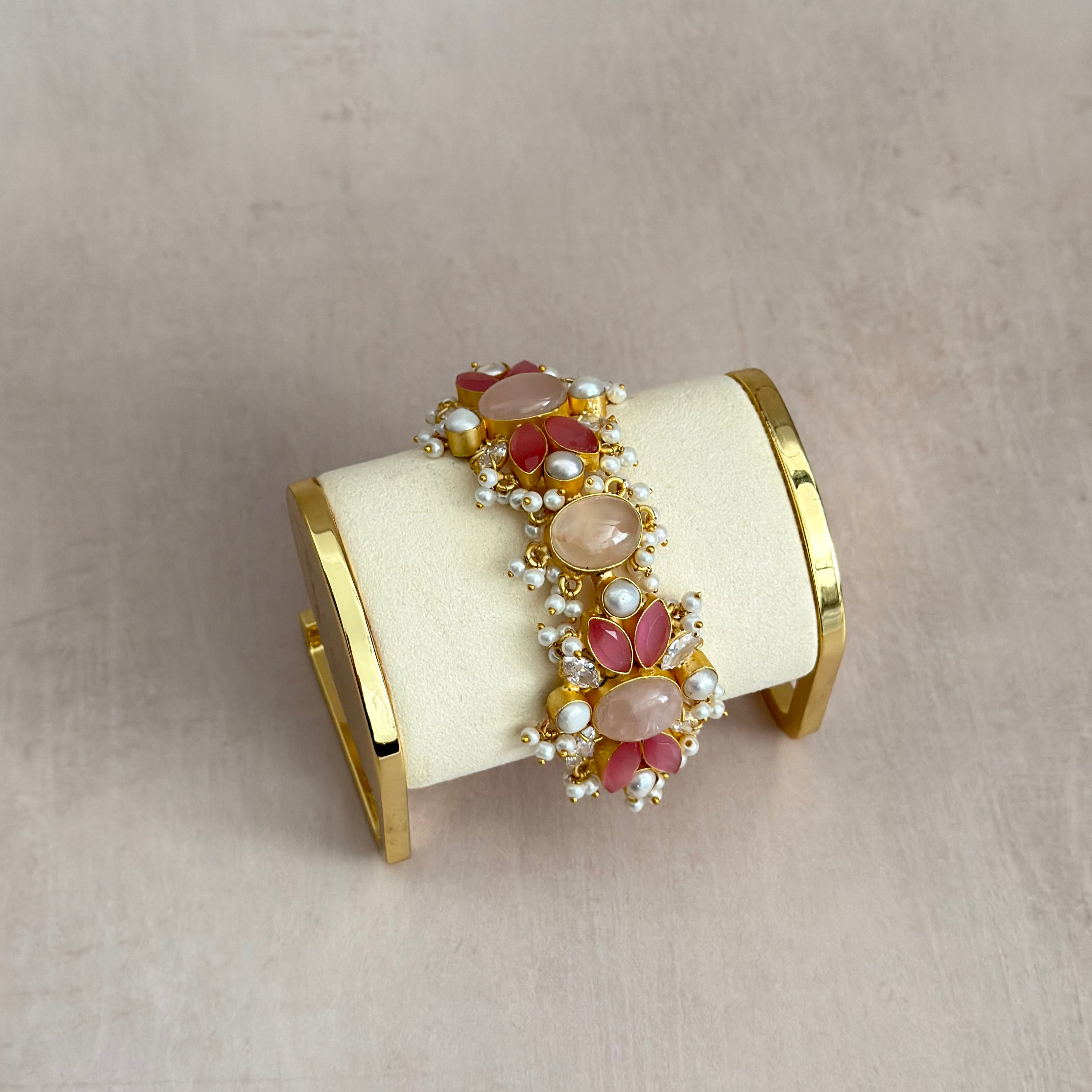 Rani Pink Cuff Bracelet - Ahseya & Co