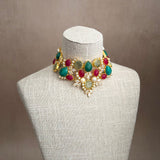 Areej Green Pink Necklace Set