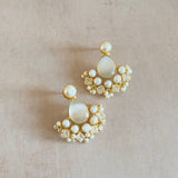 Aniq Grey Pearl Stud Earrings - Ahseya & Co