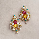 Areesha Pink Pearl Stud Earrings