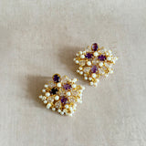 Ulani Purple Stud Earrings - Ahseya & Co