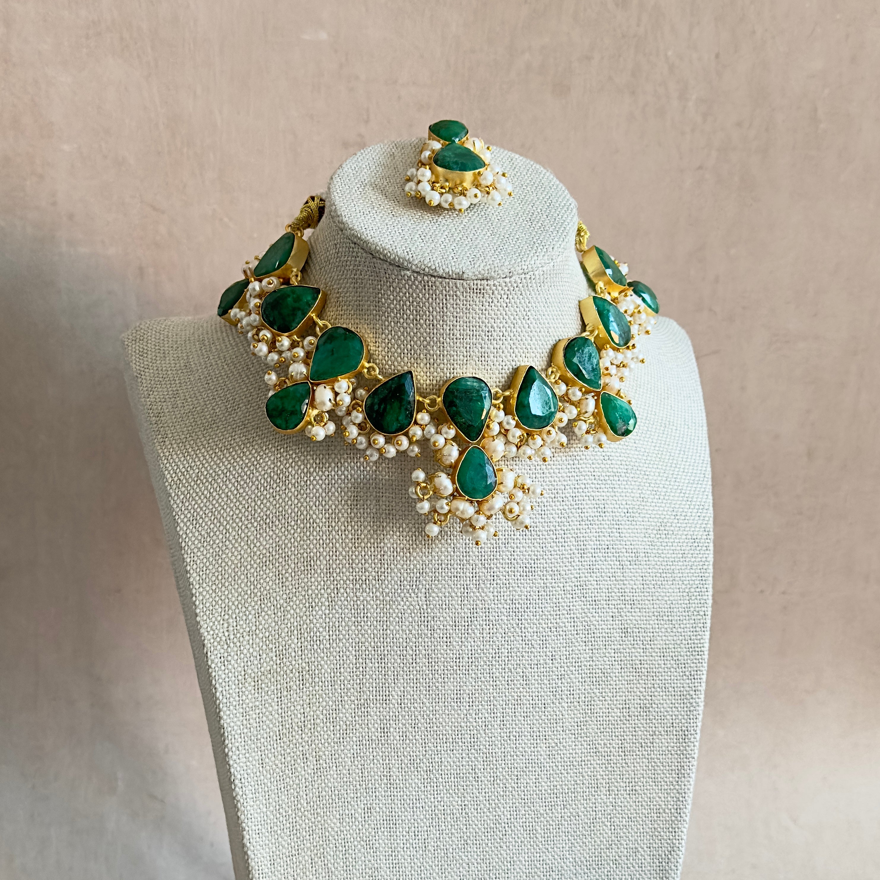 Mariam Green Necklace Set - Ahseya & Co