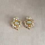 Cindy Grey Crystal Stud Earrings