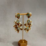 Celeste Espresso Olive Drop Earrings - Ahseya & Co