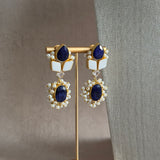 Durrah Navy Pearl Necklace Set