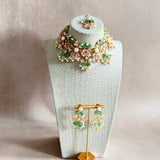 Areeba Pink Jade Choker Set - Ahseya & Co