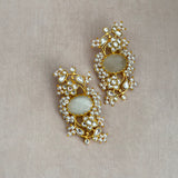 Celina Grey Kundan Stud Earrings