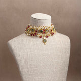 Fatima Ruby Olive Choker Jewellery Set