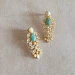 Iraya Jade Pearl Crystal Stud Earrings - Ahseya & Co