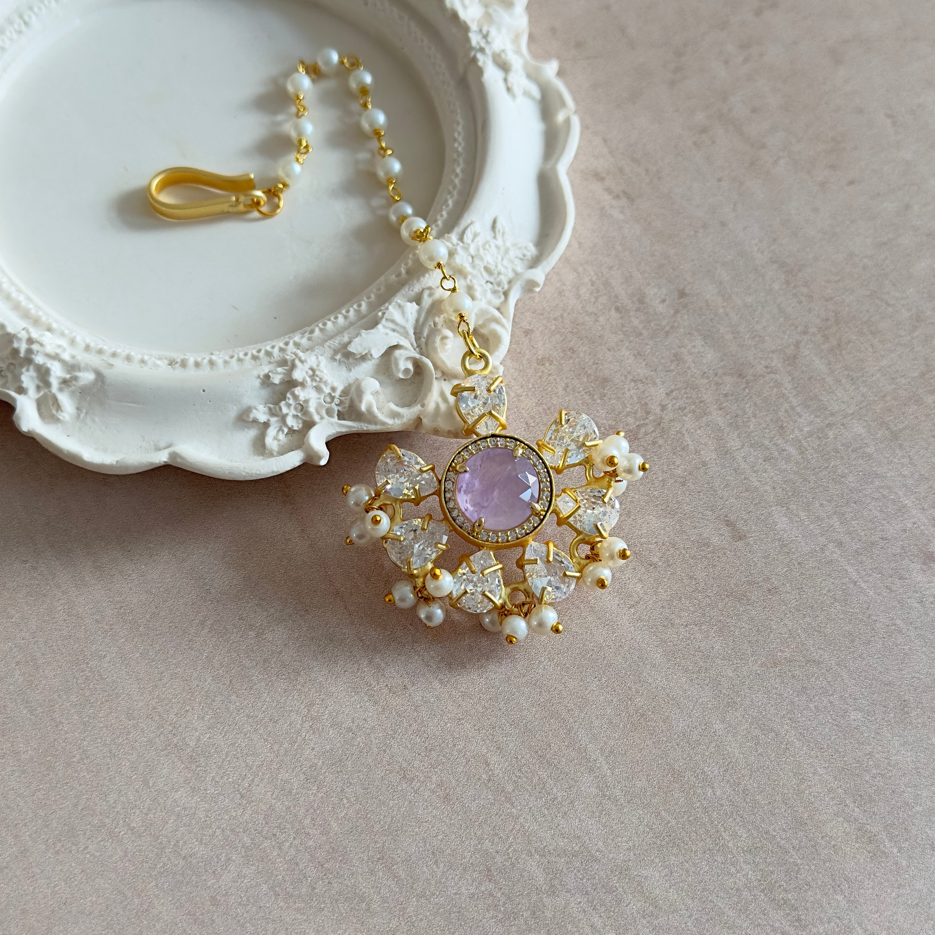 Azalea Lilac Crystal Tikka - Ahseya & Co