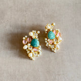 Selah Pearl Jade Crystal Studs