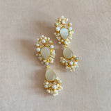 Danika Grey Pearl Drop Earrings